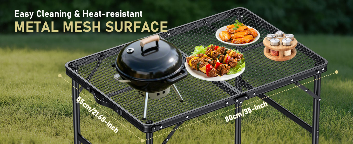 folding table for grill