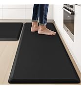 KitchenClouds 2PCS Kitchen Rugs Cushioned Anti-Fatigue Non-Slip Waterproof Kitchen Mat Comfort Fo...