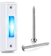 Saillong LED Lighted Doorbell Button Wired, Door Bell Ringer Push Buttons Replacement Garage Door...