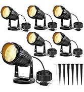 LemonBest Landscape Lights - 5W 110V Outdoor Spotlight - Waterproof IP65-3000K Warm White LED Lan...