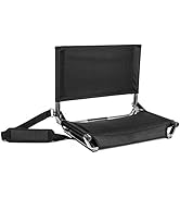 Cascade Mountain Tech Portable Folding Steel Stadium Seats for Bleachers , Black, Regular - 17