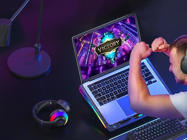 laptop cooling pad for gaming laptop alienware dell hp asus game laptops rgb lights mvp victory mat