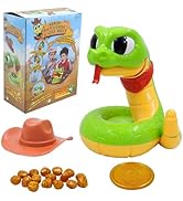 JTLB Electric Rattlesnake Toy with Motion Sensor &amp; Sound - Gold Nugget Stealing Challenge Game - ...