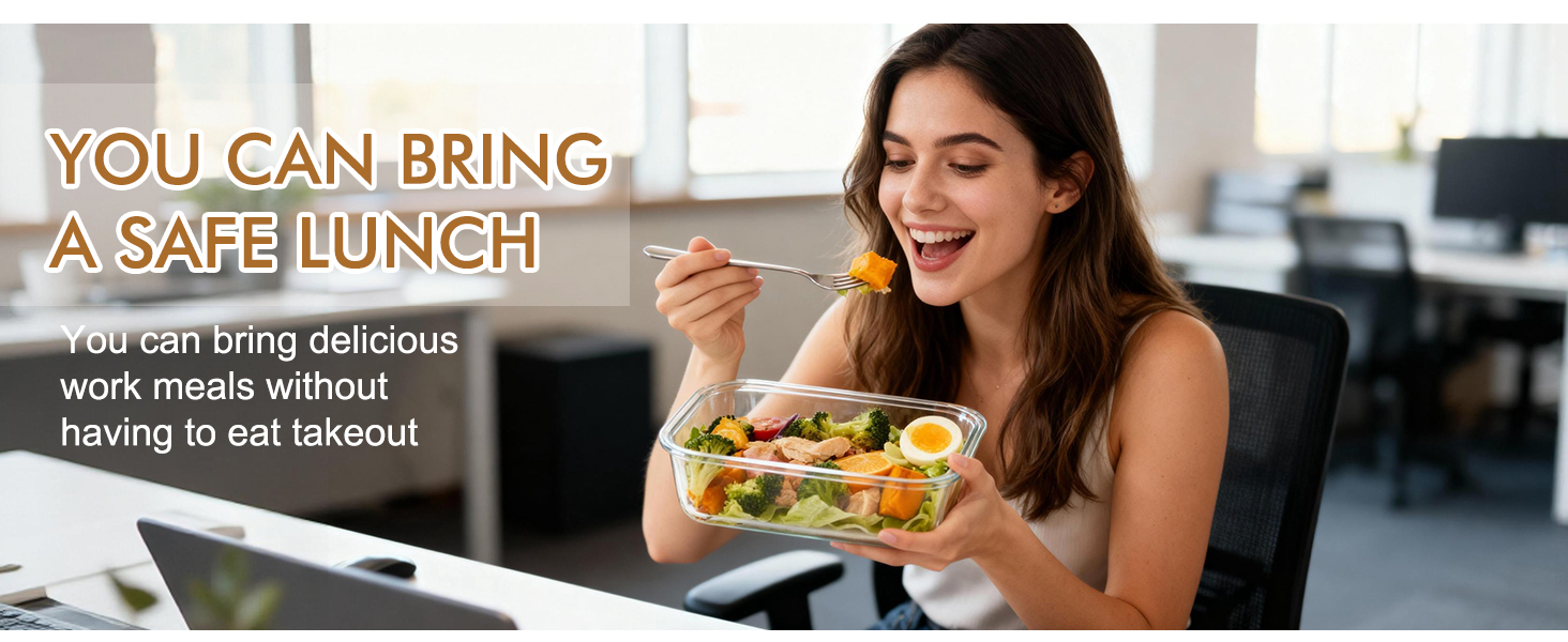 YUNCANG 8 Pack Glass Food Storage Containers with Lids