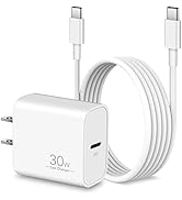 30W USB C Fast Charger for MacBook Air 13/12 inch M1/M2, 2022 2020 2019 2018 Laptop, iPhone 17/Ai...