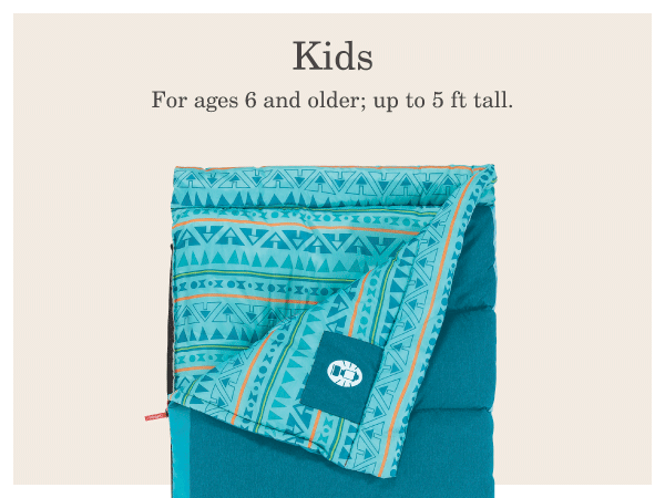 kids sleeping bag toddler six age tall short little blue design light easy camp hike backpack family