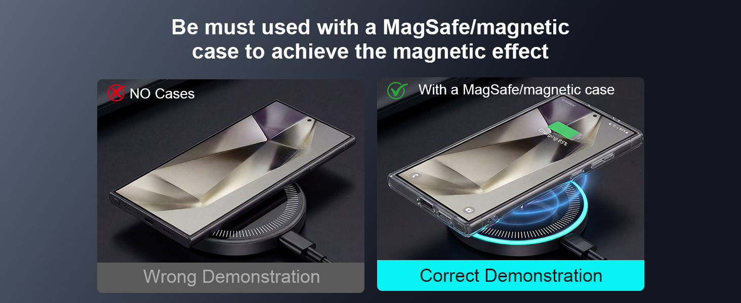 Be must used with a magneticcase to achieve the magnetic effect