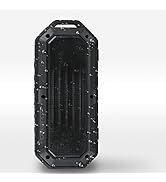 HomeSpot Wireless Bluetooth Speakers for Outdoor Stereo Waterproof with Rechargeable Battery (Black)