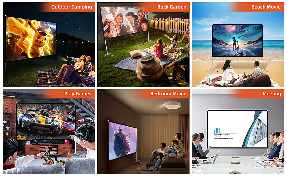 Aodiou projection screen 80Inch Usage Scenario