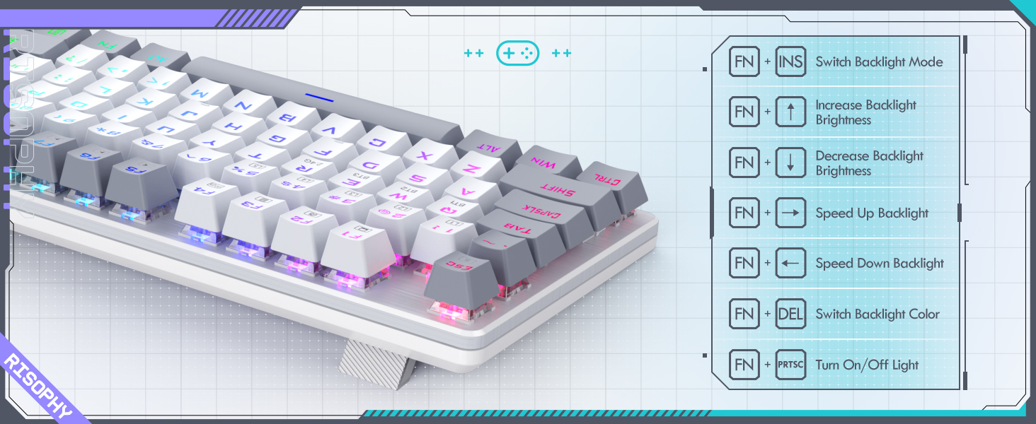 wireless mechanical keyboard, wireless gaming keyboard, bluetooth keyboard