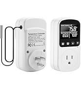 Diymore 1800W Plug in Digital Thermostat Temperature Controller Electric RV Thermostat Outlet Hea...