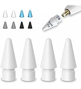 AmberVec 4 Pack Replacement Tips for Apple Pencil 2nd Generation and 1st Gen, Fine Point Nibs wit...