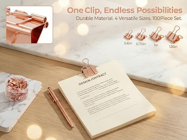 Gold Binder Clips
