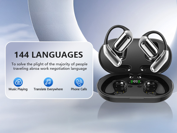 AI Translation Earbuds Real Time, 144 Language Translator Earbuds