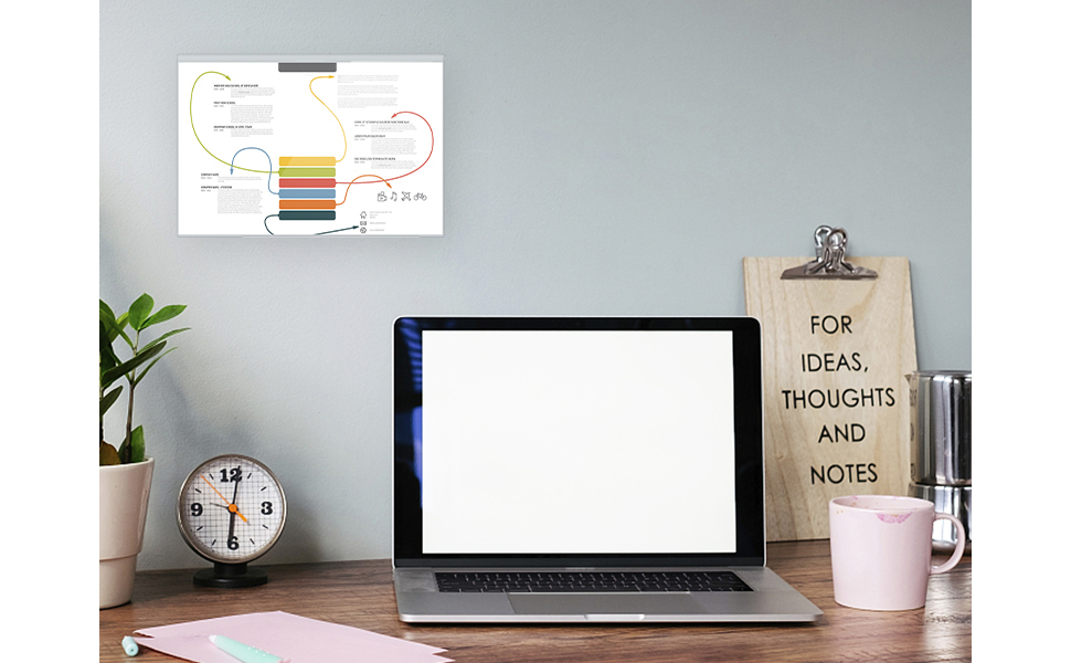 letter size peel and stick pocket