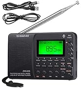 ZHIWHIS Portable Bluetooth Radio, FM AM Shortwave Radios with Sleep Timer and Preset Function, Re...