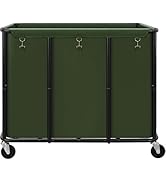 STO STO Commercial Laundry Cart with Lockable Wheels, Extra Large 420L Industrial Rolling Laundry...
