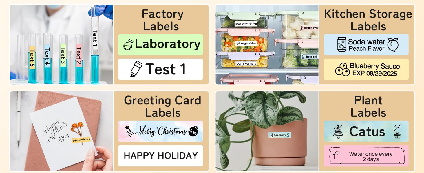 Mini Label Maker Machine with Tape, Portable Bluetooth Thermal Printer