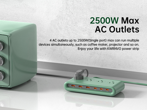 100-240v travel power strip with 2500W Max out put ac outlets for travel/Home