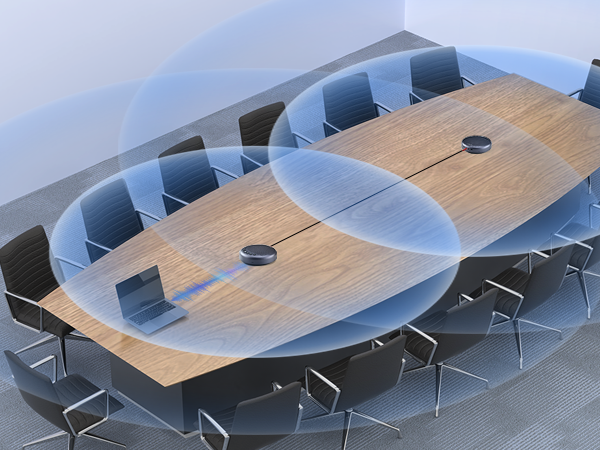 Daisy Chain of Luna Plus bluetooth conference speaker