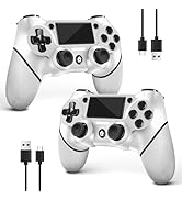 AceGamer 2 Pack for PS4 Controller, Wireless Controllers for PS4/Pro/Slim/PC, with Non-Slip Grip ...