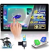 NHOPEEW [8-Core 4+64G] Android Car Stereo - Wireless Carplay&amp;Android Auto - 9 inch QLED Touchscre...