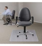 Kuyal Office Chair Mat for Carpeted Floors, Heavy Duty, Transparent Protects Floors Mats for Low ...