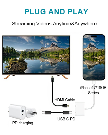 USB C to Hdmi Adapter for iPhone