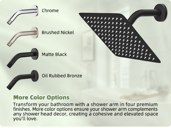 6-inch shower arm with a flange