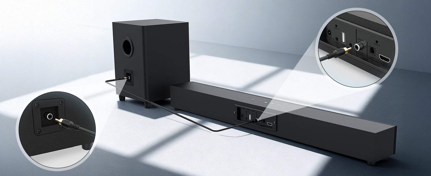 Soundbar with Subwoofer for TV