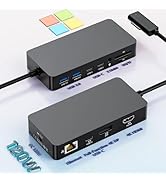 Microsoft Surface Dock Triple Displays 4K@60Hz HDMI+ USB C + DP with 120W Power Adapter,Surface P...