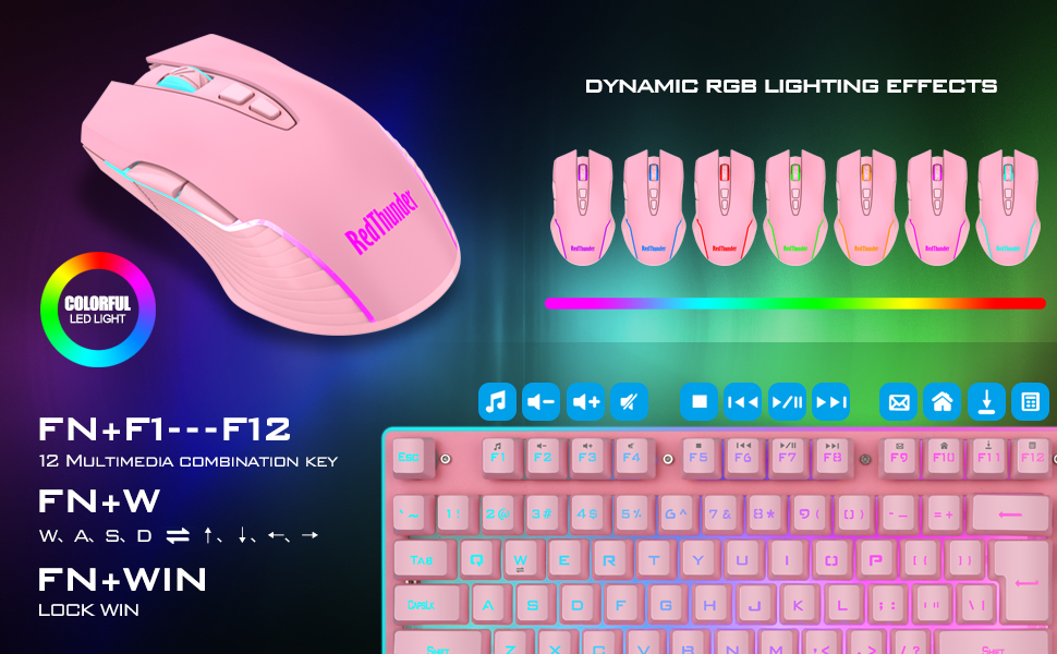 Dynamic RGB LED GAMING MOUSE