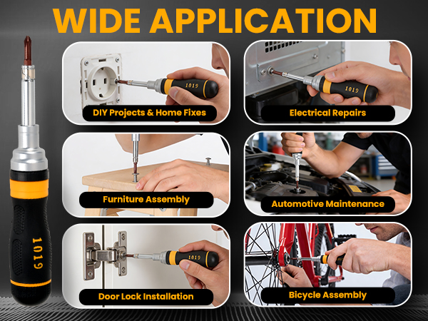 REKCKRUL 19-in-1 Ratcheting Multi-Bit Screwdriver Set