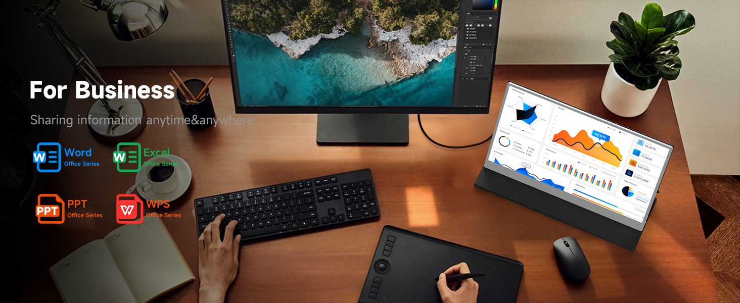 AYY Portable Monitor for Laptop 15.6 Inch FHD 1080P