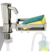 KNEELISA Soap Dispenser Pump for Kitchen Sink with Sponge Rack,ABS Plastic in Counter Soap Dispen...