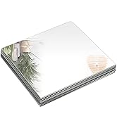 Suwimut Set of 12 Square Mirrors for Centerpieces, 10 x 10 Inch Glass Mirror Tray Candle Plates W...