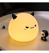 Cute Monster Night Light for Kids,Cute Monster lamp Soft Silicone Lamp 3 Level Dimmable Changing ...