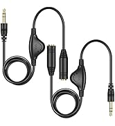PChero 2 Packs 3.5mm Headphone Extension Cable, 3.3FT Male to Female Stereo Audio Jack Extender A...