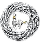 Refrigerator Ice Maker Water Line Kit - 20' Braided Stainless Steel Fridge Water Line with 1/4" C...