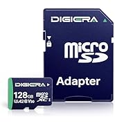 DIGIERA 128GB CT100 microSDXC UHS-I Memory Card with Adapter - up to 100MB/s, C10, U3, V30, 4K UH...