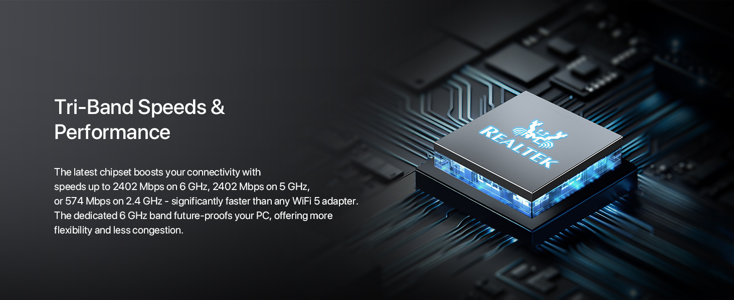 Latest Realtek Chip Boosts Your WiFi with Tri-band Speeds Supports 6 GHz 5 GHz and 2.4 GHz