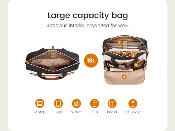 LOVEVOOK Laptop Briefcase for Women, Computer Messenger Shoulder Bags 