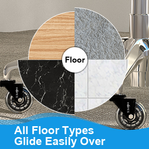 all floor types glide easily over