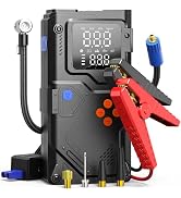PAULINN Jump Starter with Air Compressor, 150PSI 6000A Car Jumper Starter Portable(All Gas/10L Di...