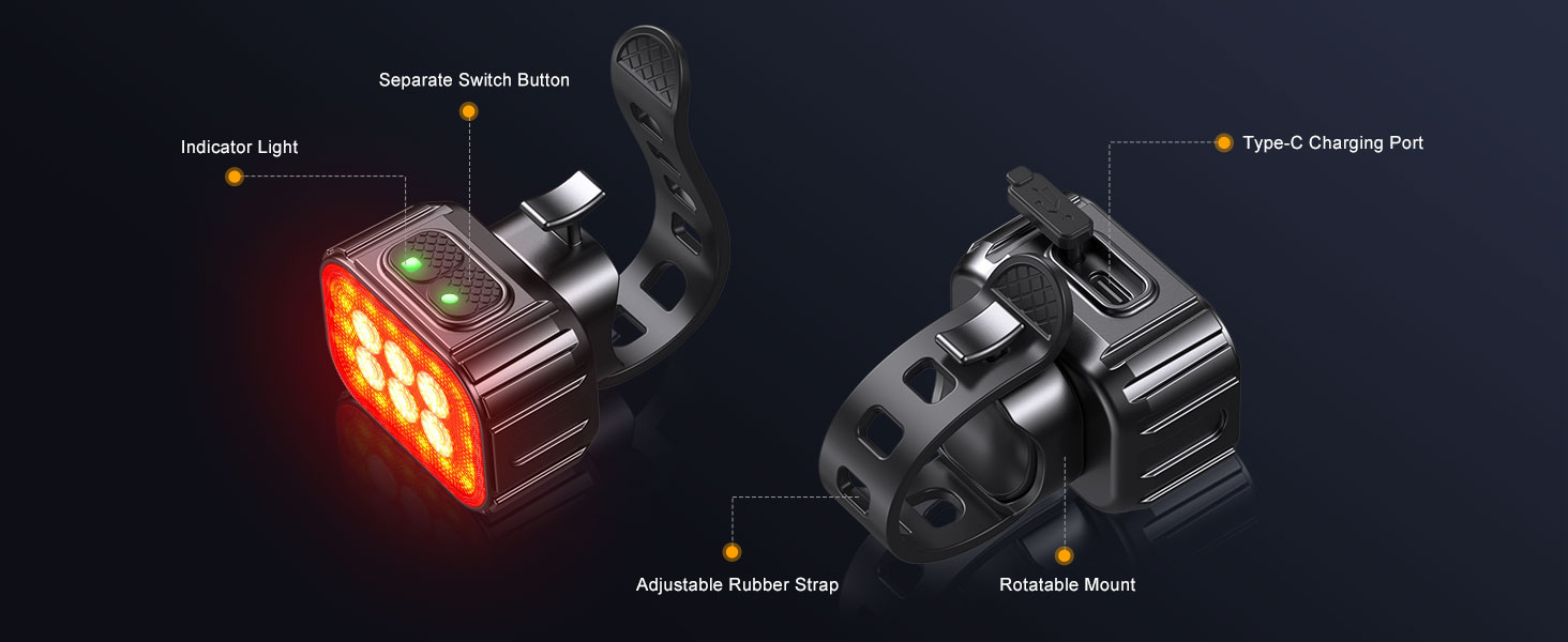 bike tail light bike lights rechargeable bicycle headlight