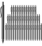 JIMMIDDA 52 Pcs Pens Bulk - 1.0MM Ballpoint Pens Black Ink | Medium Point Smooth Writing, No Blee...