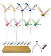 Kleeblatt Dragonfly Clip 8pcs - DIY Fake Dragon Fly Clips, Hair Accessories, Garden Decor, and Ou...