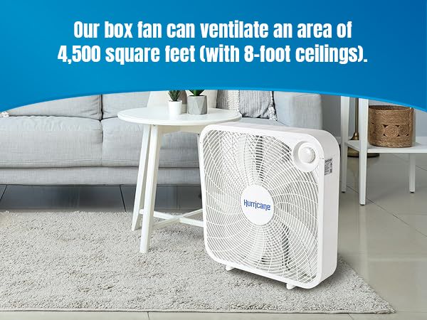 Hurricane 20 Inch Classic Series Floor Box Fan with 3 Efficient Speed Settings