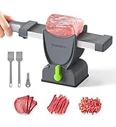 Meat Slicer for Fresh Meat, Thickness Adjustable 2 or 4 mm, 17 IN 1 Stainless Steel Cleaver Kitch...
