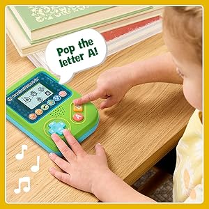 Kid learns letters with the ABC swim game! Toy says: Pop the letter A!